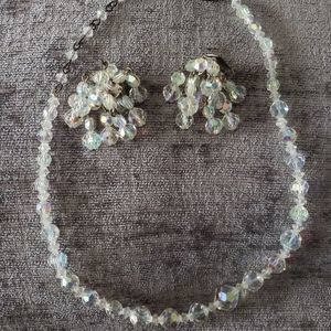 Beautiful Vintage Crystal Aurora Borealis Set